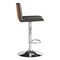 Armen Living Thierry Adjustable Swivel Gray Faux Leather with Walnut Back and Chrome Bar Stool LCTHBAWAGR - alternate 7